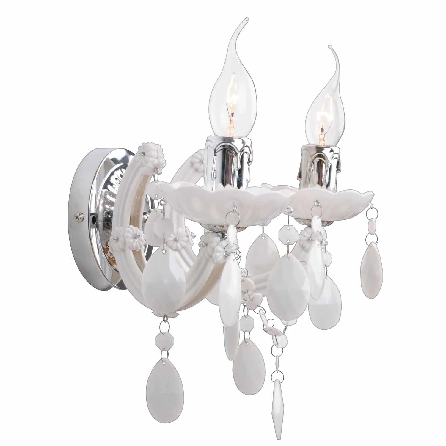 LÚZETE - APPLIQUE 2 LUCI PRIMAVERA BIANCO