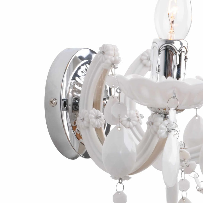 LÚZETE - APPLIQUE 2 LUCI PRIMAVERA BIANCO