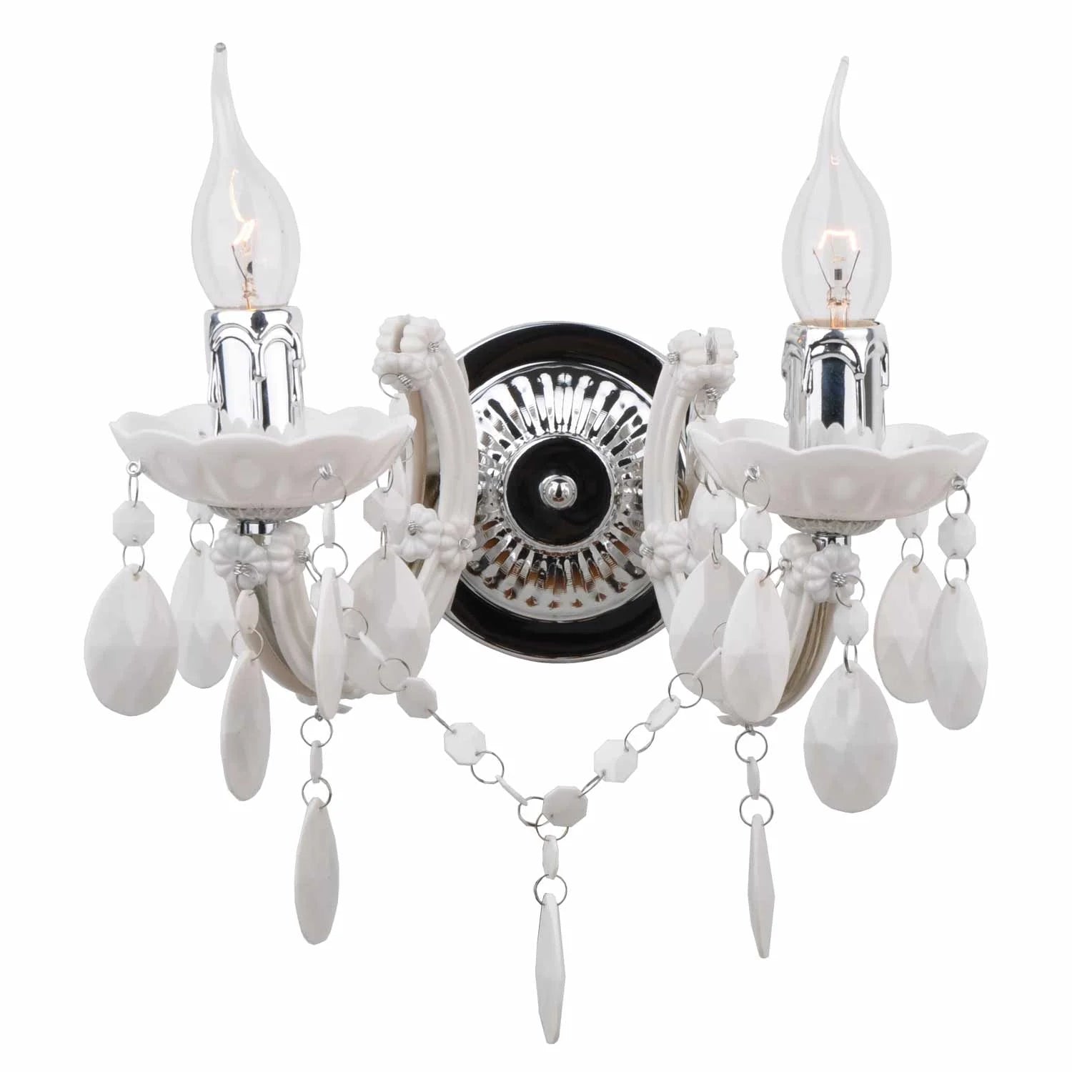 LÚZETE - APPLIQUE 2 LUCI PRIMAVERA BIANCO