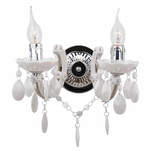 LÚZETE - APPLIQUE 2 LUCI PRIMAVERA BIANCO