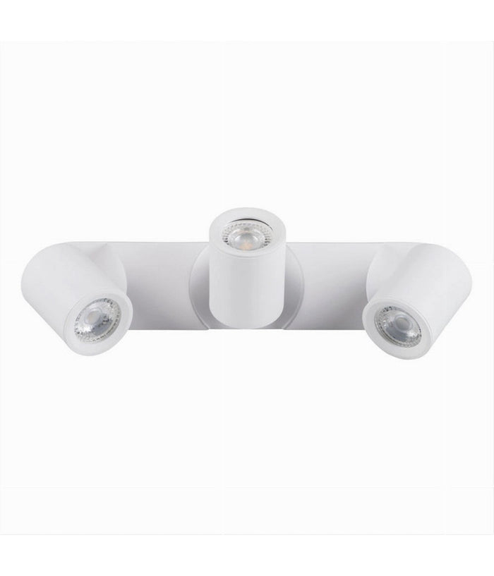 Applique 3 Diffusori Orientabile Soffitto Parete Lampada Gu10 Bianco Nero Th8803         