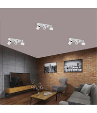 Applique 3 Diffusori Orientabile Soffitto Parete Lampada Gu10 Bianco Nero Th8803         
