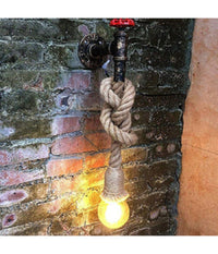 Applique A Forma Di Rubinetto Lampada Parete Portalampada Canapa E27 Vintage E29         