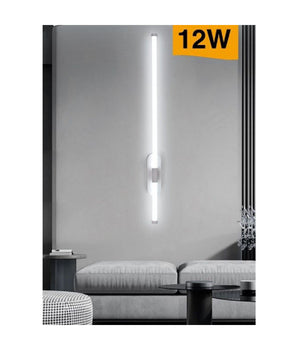 Applique A Led 12 Watt Tubo Lungo Bianco Moderno Luce Fredda Calda Naturale E80         