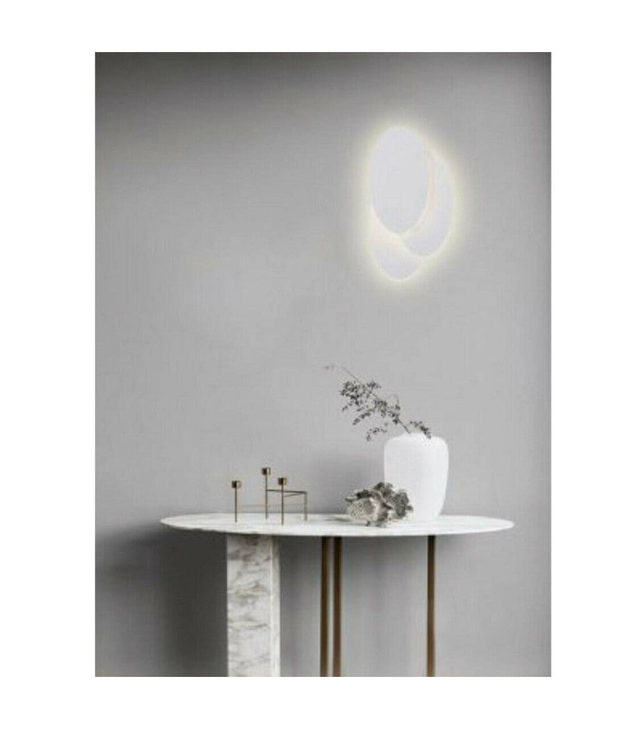 Applique A Led 3 Ovale Lumetto Comodino Abat Jour 12w Luce 6500k 3000k 4000k E33  -bianco Naturale      -