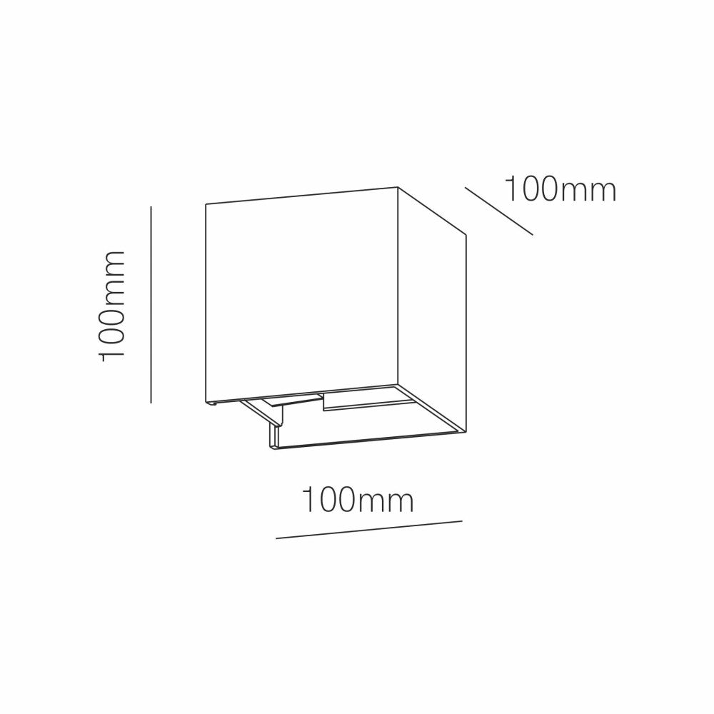 Applique a led Corten da parete IP54 6,8W con alette regolabili 4000k