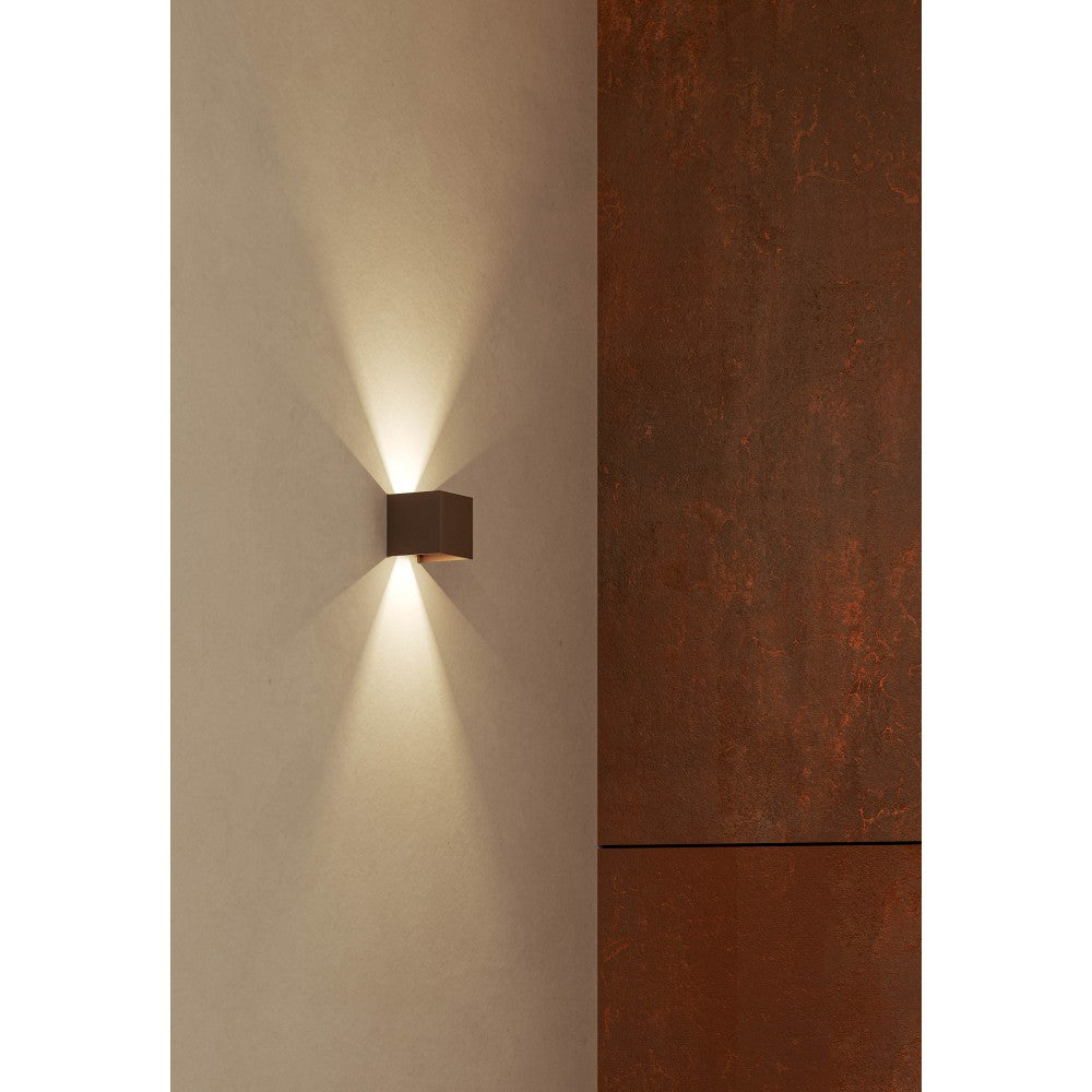 Applique a led Corten da parete IP54 6,8W con alette regolabili 4000k