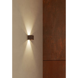 Applique a led nera da parete IP54 6,8W con alette regolabili 3000k