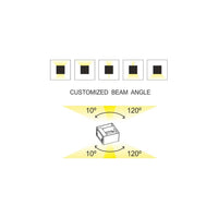 Applique a led bianca da parete IP54 6,8W con alette regolabili 3000k