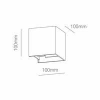 Applique a led bianca da parete IP54 6,8W con alette regolabili 4000k