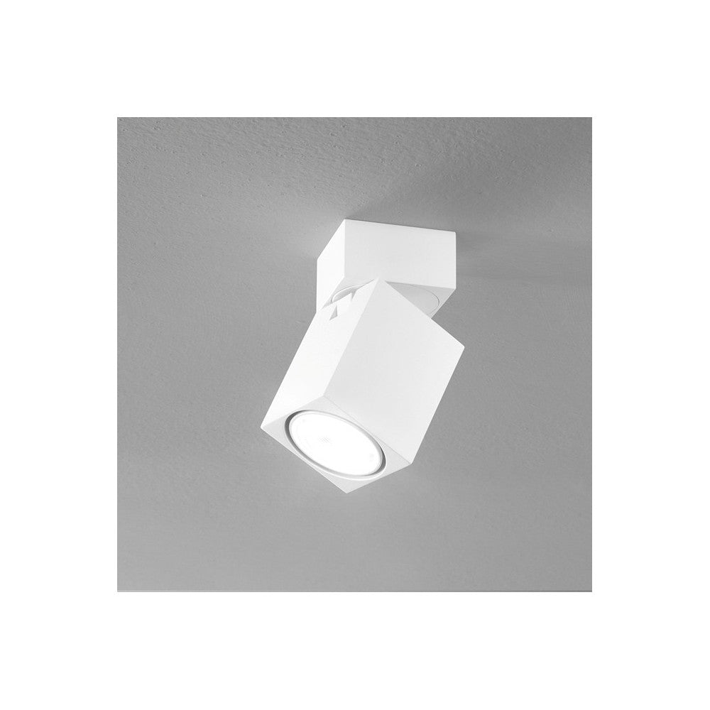 Applique a led CONNECT orientabile quadrata Bianca da 1xGu10 Perenz