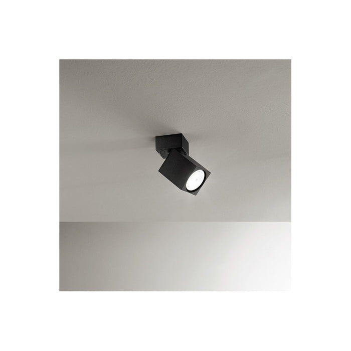 Applique a led CONNECT orientabile quadrata Nera da 1xGu10 Perenz