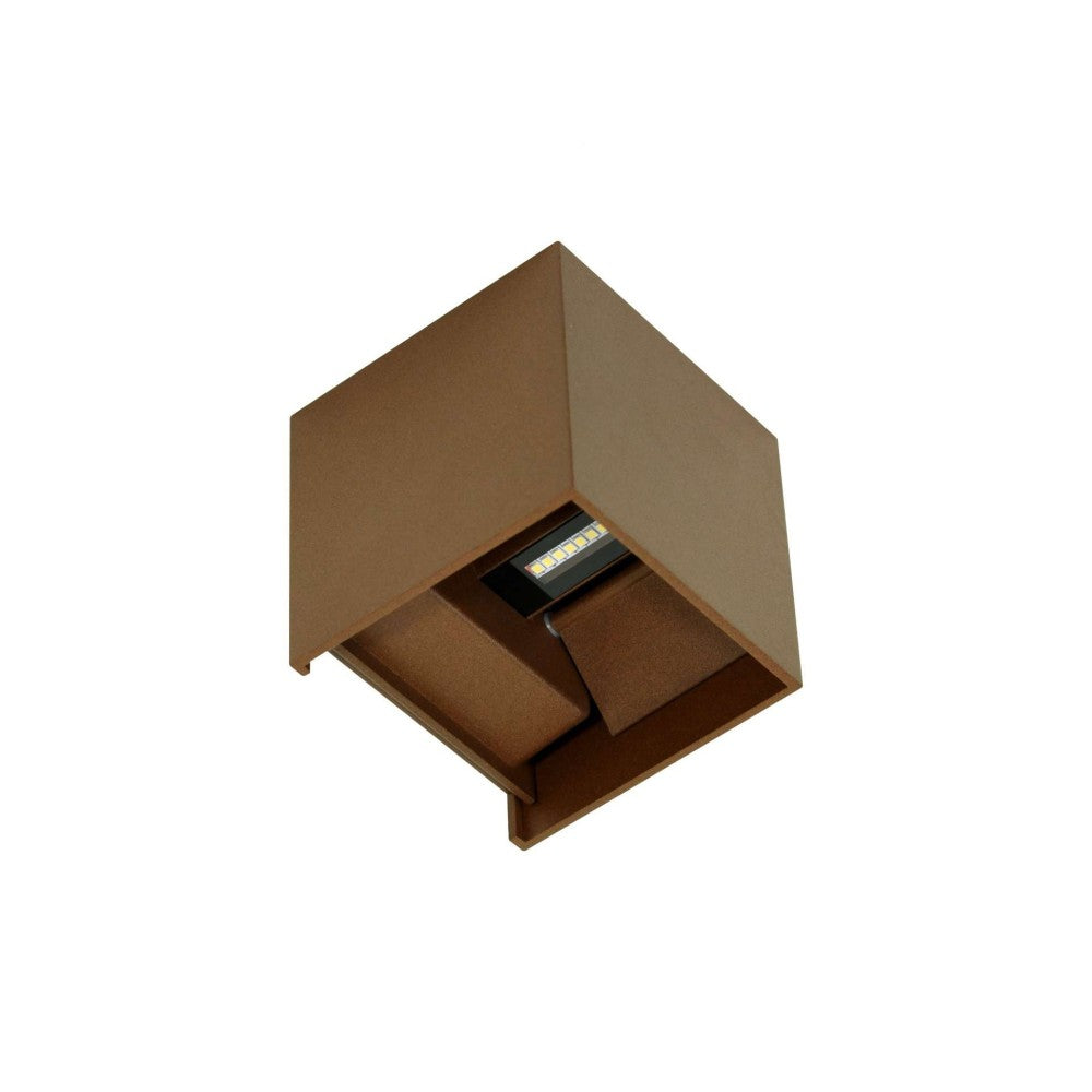Applique a led Corten da parete IP54 6,8W con alette regolabili 4000k