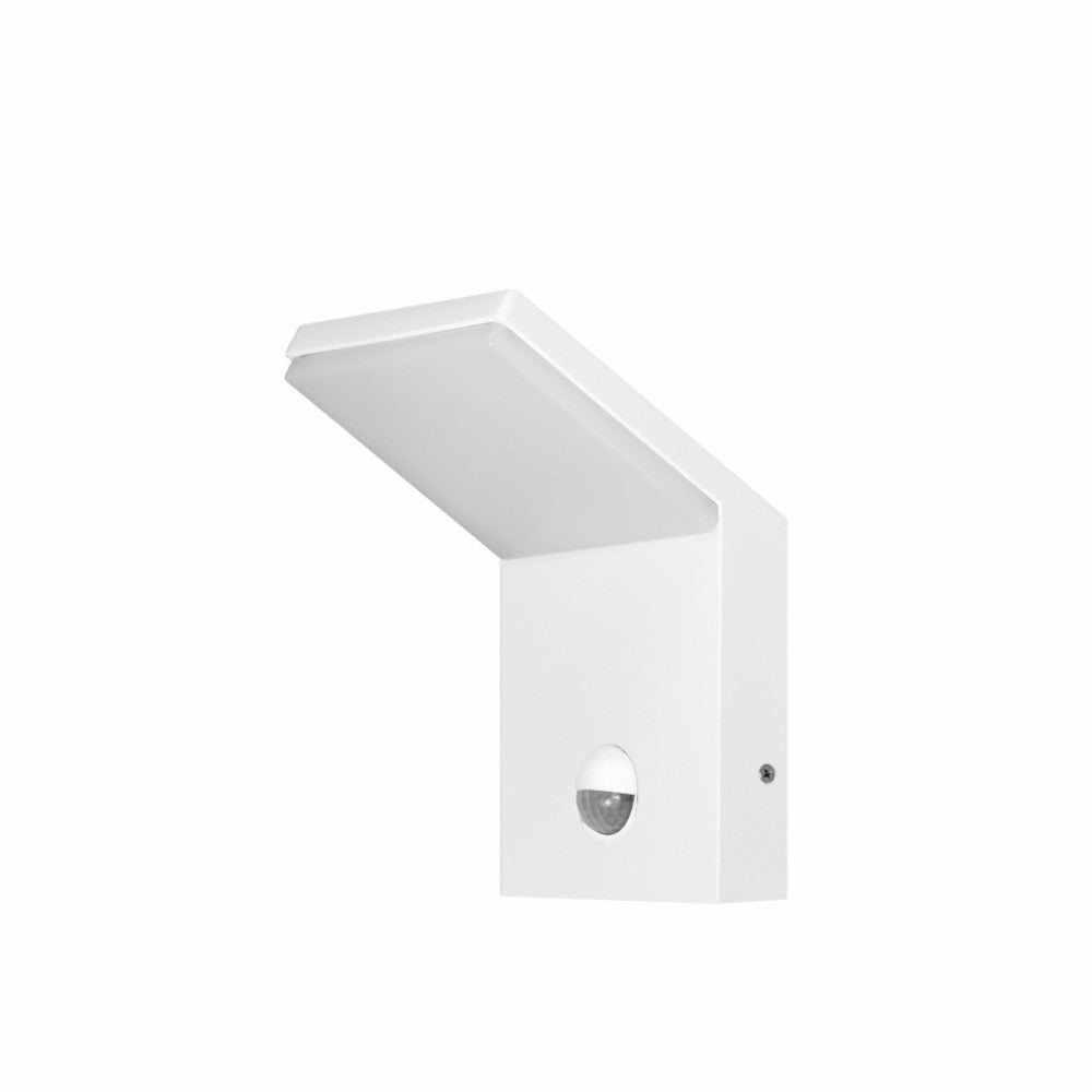Applique a led da parete IP54 9W con sensore Nero 2200K/2700K/3000K con sensore crepuscolare e di presenza