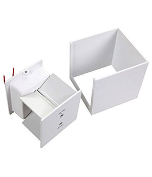Applique A Led Faretto Cubo Lampada Da Parete Muro 12w Luce Doppia Ip65 Bianco  -bianco Caldo      -