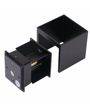 Trade Shop - Applique A Led Faro Cubo Faretto Lampada Da Parete Muro 12w Doppia Luce Ip65 - -bianco Freddo      -