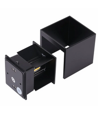 Trade Shop - Applique A Led Faro Cubo Faretto Lampada Da Parete Muro 12w Doppia Luce Ip65 - -bianco Caldo      -