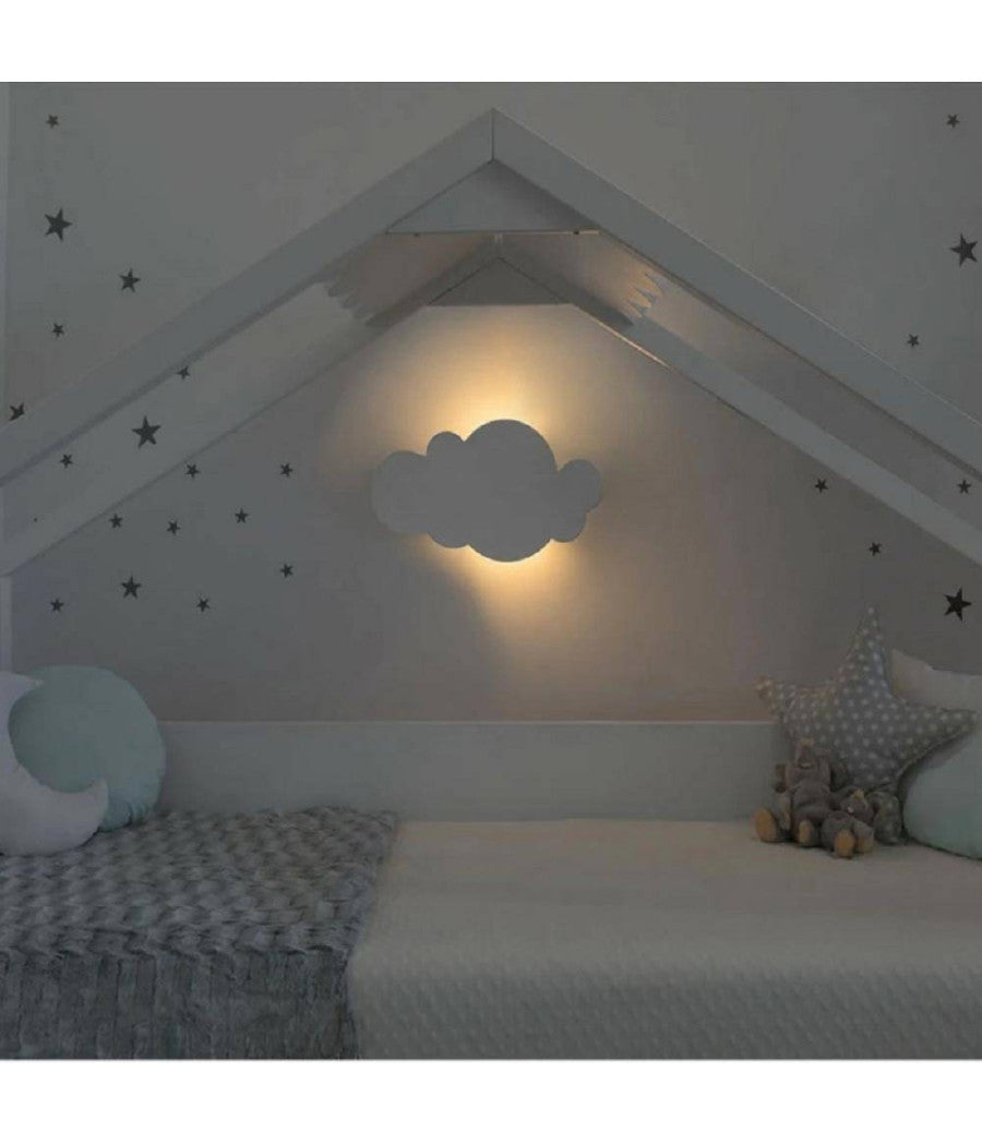 Applique A Led Forma Nuvola Lampada Da Parete 9 W 3 Colorazione Di Luce Aq28-b3c         