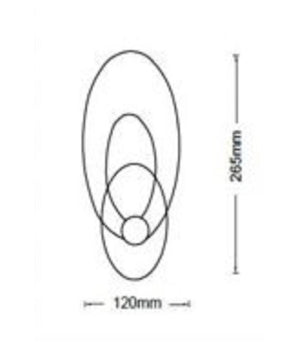 Applique A Led Forma Ovale A Parete 9 Watt Bianca Tre Colorazioni Di Luce E25-3c         