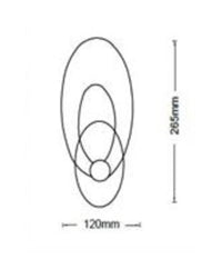 Applique A Led Forma Ovale A Parete 9 Watt Bianca Tre Colorazioni Di Luce E25-3c         