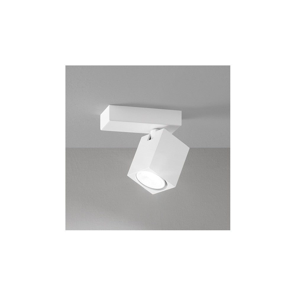 Applique a led ODDY orientabile quadrata Bianca da 1xGu10 Perenz