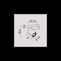 Applique a led ODDY orientabile quadrata Bianca da 1xGu10 Perenz