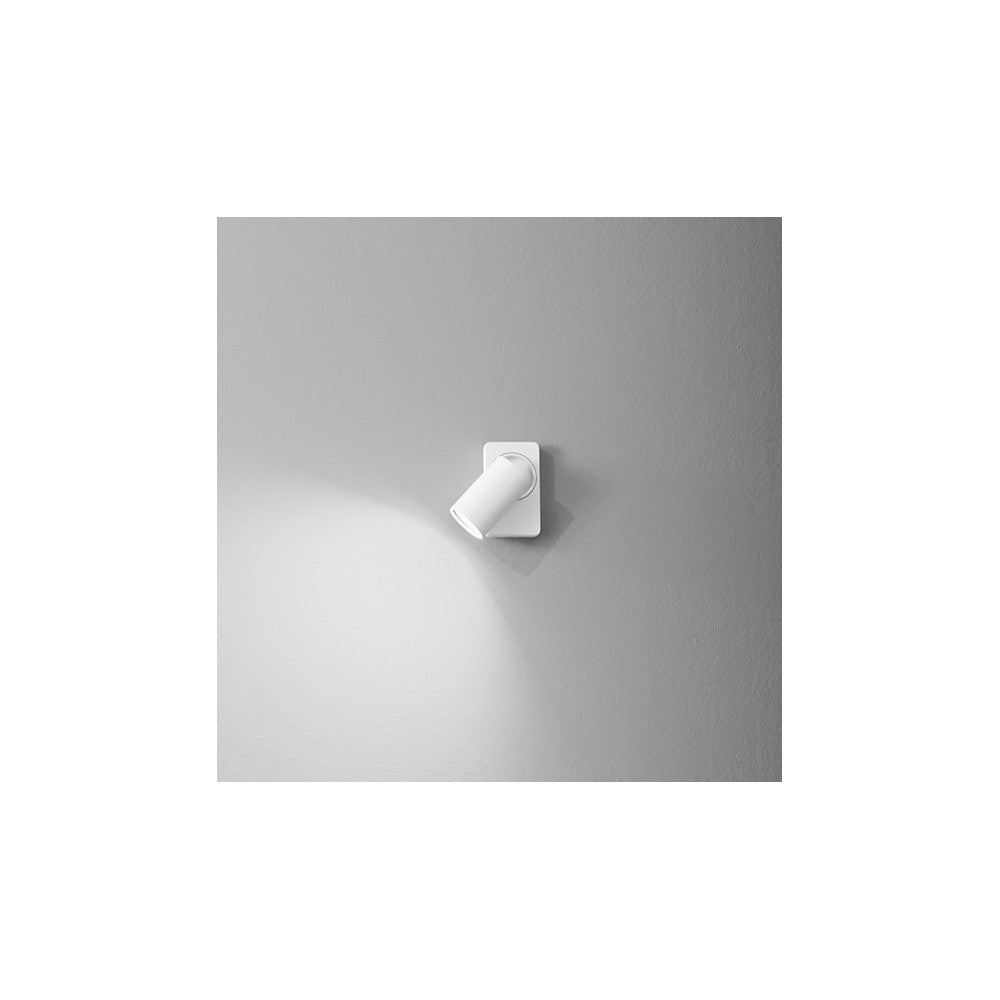 Applique a led ODDY orientabile rotonda Bianca da 1xGu10 Perenz