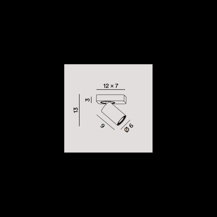 Applique a led ODDY orientabile rotonda Bianca da 1xGu10 Perenz