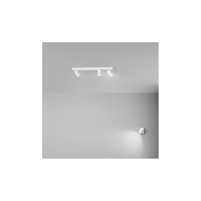 Applique a led ODDY orientabile rotonda Bianca da 1xGu10 Perenz