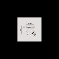 Applique a led ODDY orientabile rotonda Nera da 1xGu10 Perenz