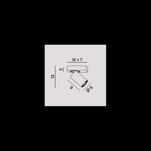 Applique a led ODDY orientabile rotonda Nera da 1xGu10 Perenz