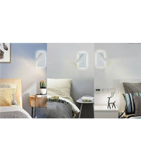 Applique A Muro 6 W Doppia Fonte Luminosa Led Cob Smd Luce 6500k 3000k 4000k E20         