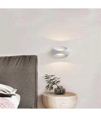 Applique A Muro Doppia Emissione 6w A Led Lampada Ovale 3 Modalità  Luce Aq15-b3c         
