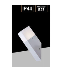 Applique A Muro Obliquo Esterno Attacco E27 In Alluminio Lampada Parete Ip44 B250         