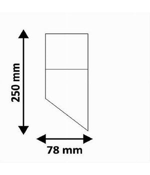 Applique A Muro Obliquo Esterno Attacco E27 In Alluminio Lampada Parete Ip44 B250  Bianco       