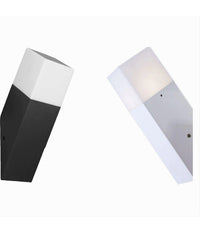 Applique A Muro Obliquo Esterno Attacco E27 In Alluminio Lampada Parete Ip44 B250         