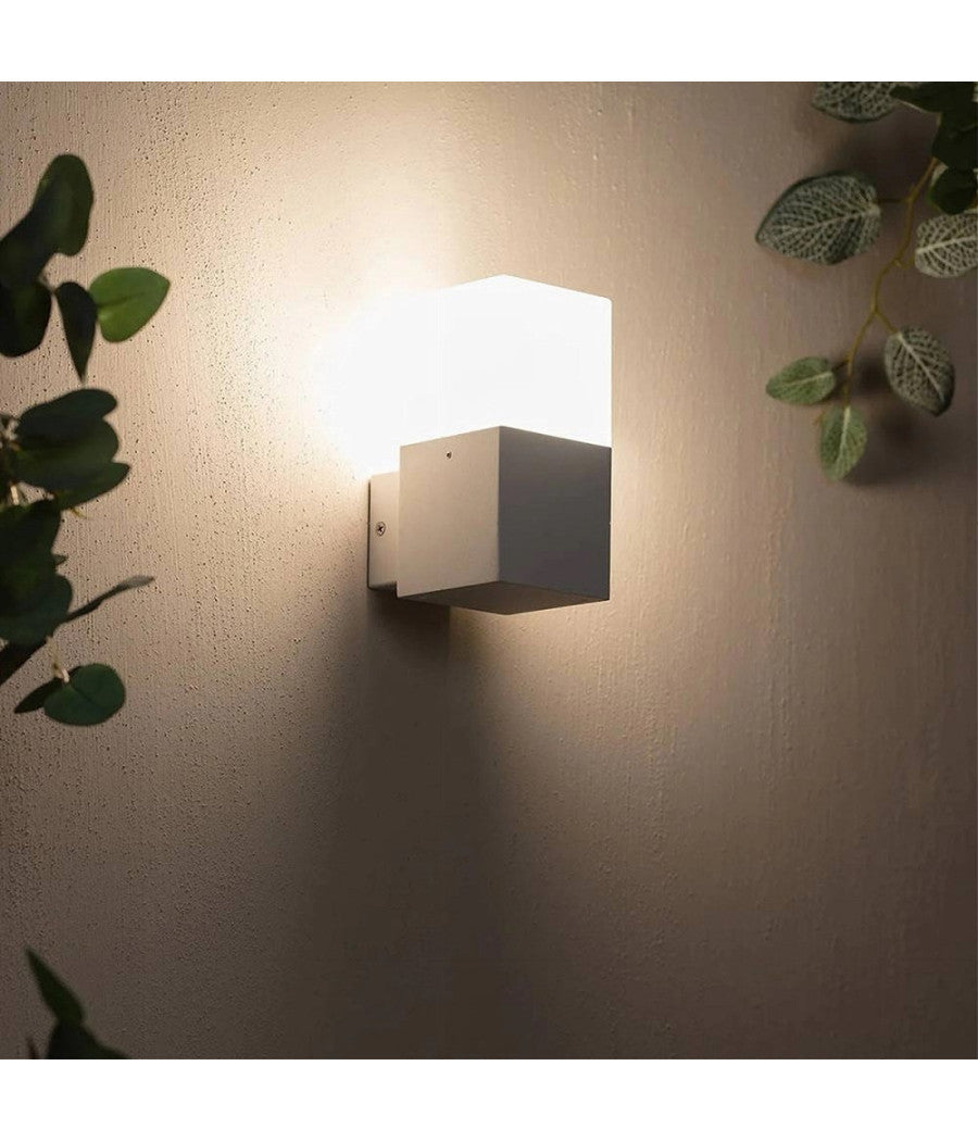Applique A Muro Per Esterno Lampada Da Parete In Alluminio Attacco E27 Ip44 B160  Bianco       