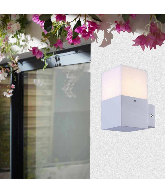 Applique A Muro Per Esterno Lampada Da Parete In Alluminio Attacco E27 Ip44 B160         