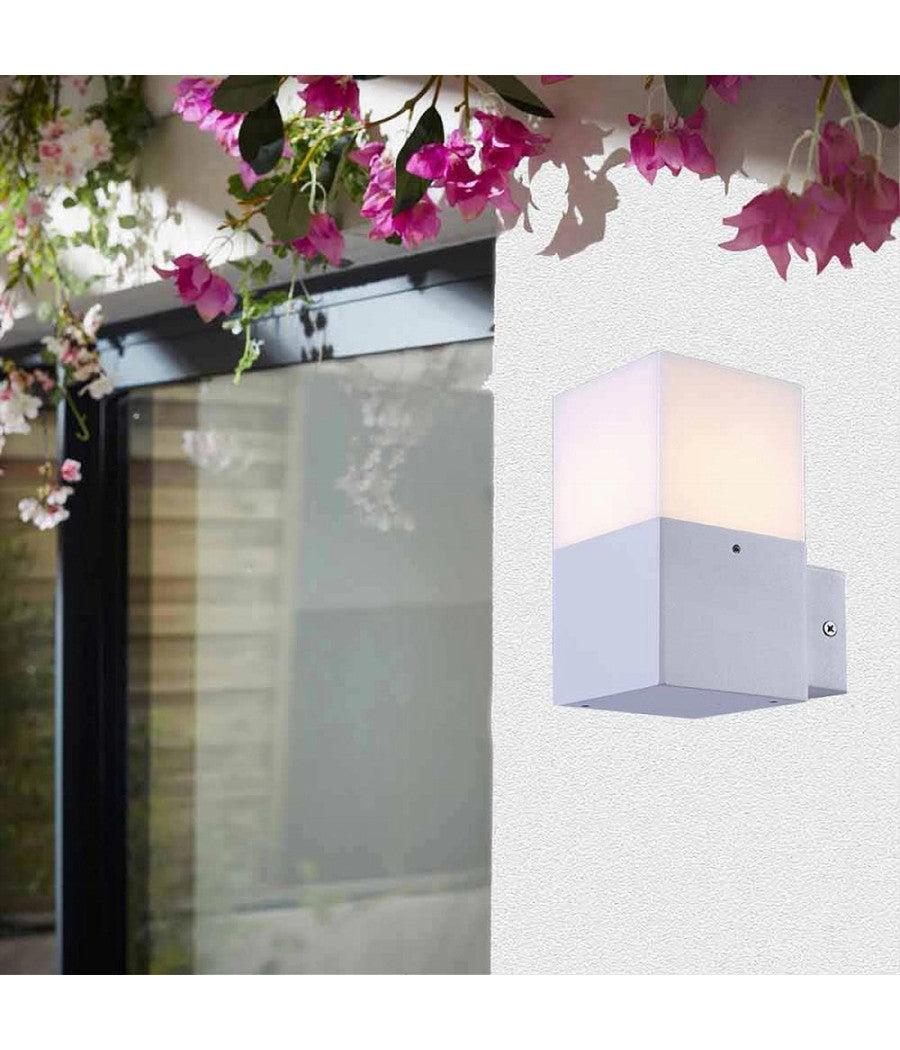 Applique A Muro Per Esterno Lampada Da Parete In Alluminio Attacco E27 Ip44 B160         