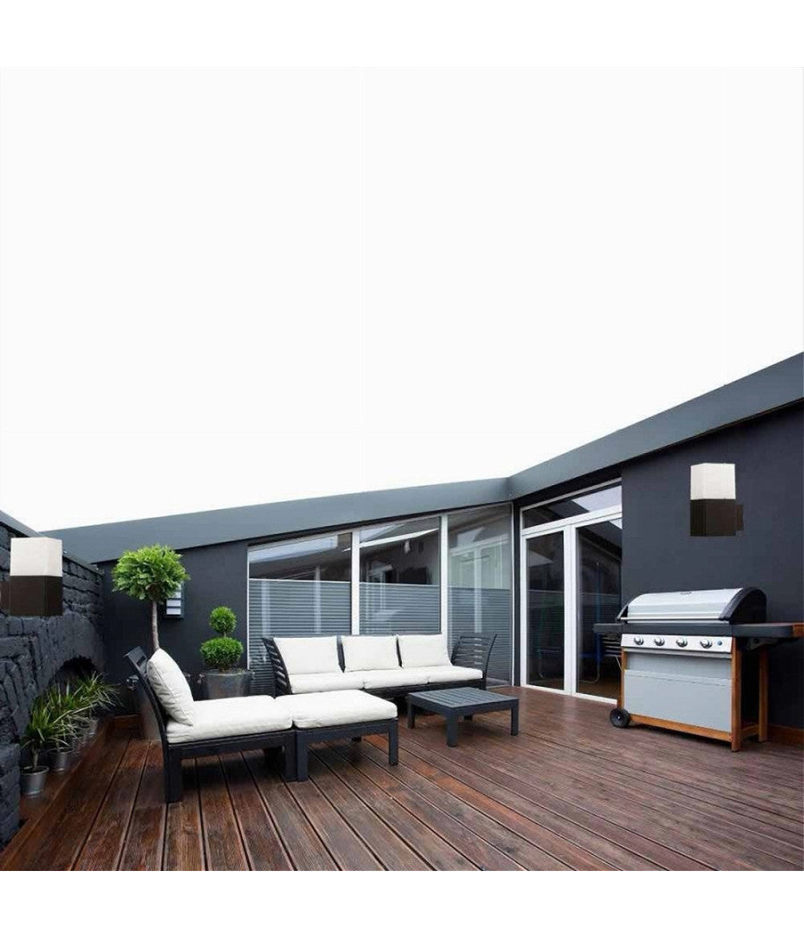 Applique A Muro Per Esterno Lampada Da Parete In Alluminio Attacco E27 Ip44 B160  Nero       