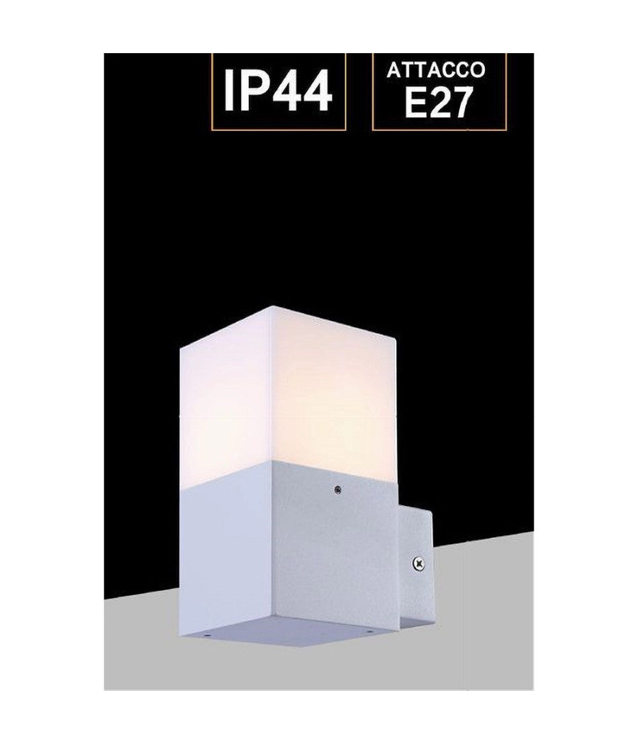 Applique A Muro Per Esterno Lampada Da Parete In Alluminio Attacco E27 Ip44 B160         