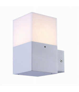 Applique A Muro Per Esterno Lampada Da Parete In Alluminio Attacco E27 Ip44 B160  Bianco       
