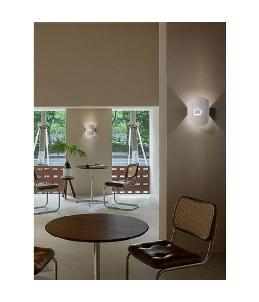 Applique A Parete Con Raffigurazione Tazza Del Caffè Lampada Attacco G9 Ip20 Aq45         