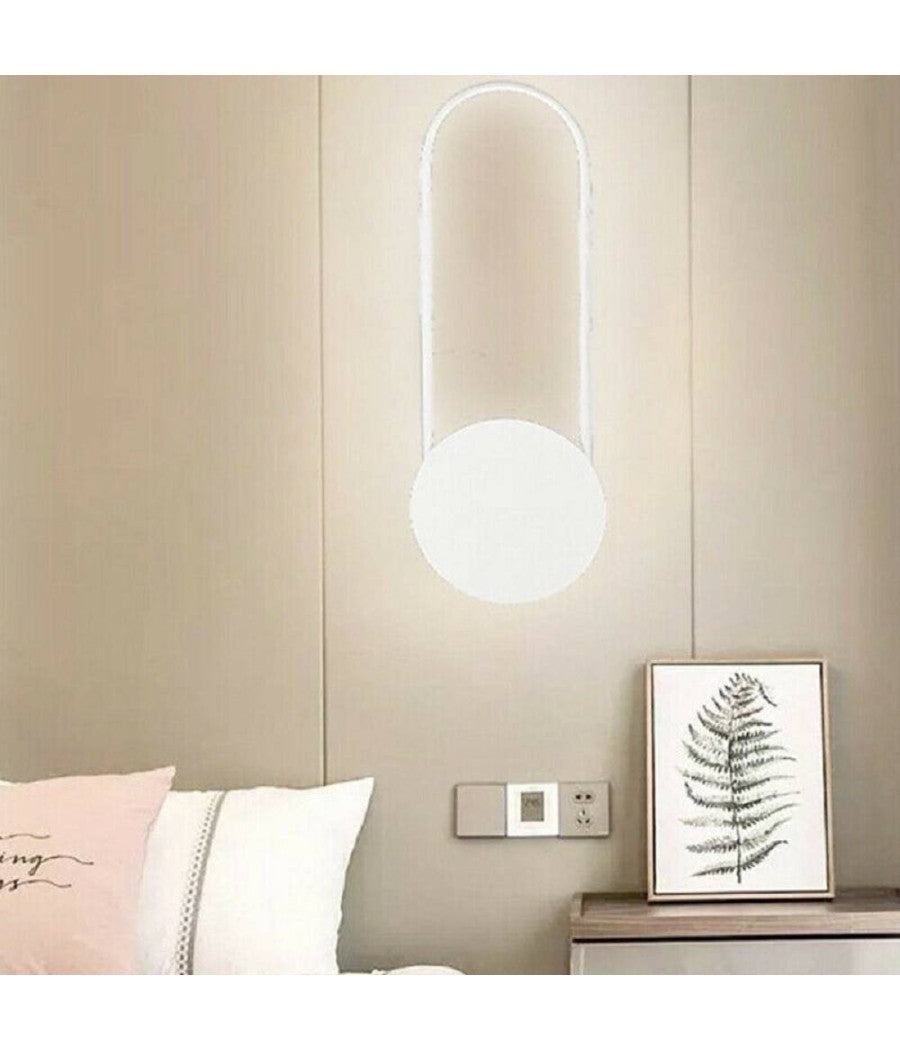 Applique A Parete Moderno Interni A Led 14watt Luce Fredda 6500k Calda 3000k E23         
