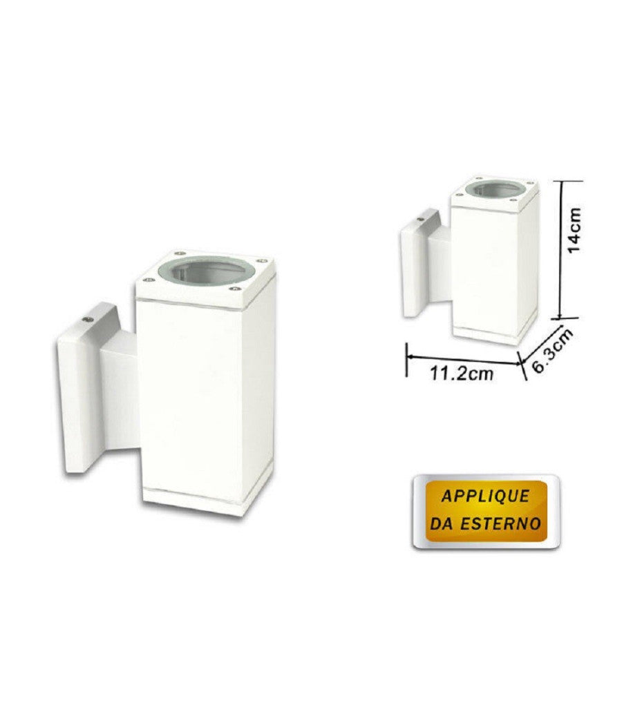 Applique A Parete Per Esterno Giardino Ip55 Lampada Lampadina Attacco Gu10         