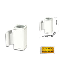 Applique A Parete Per Esterno Giardino Ip55 Lampada Lampadina Attacco Gu10         