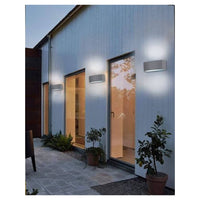 Applique A Parete Per Esterno Ip44 Attacco E27 Luce Lampada Da Muro Grigio Es29