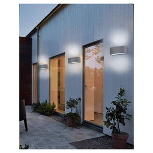 Applique A Parete Per Esterno Ip44 Attacco E27 Luce Lampada Da Muro Grigio Es29