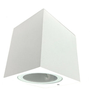 Applique A Parete Quadrato Lampada Muro Moderna Esterno Attacco Gu10 Ip65 Es54         