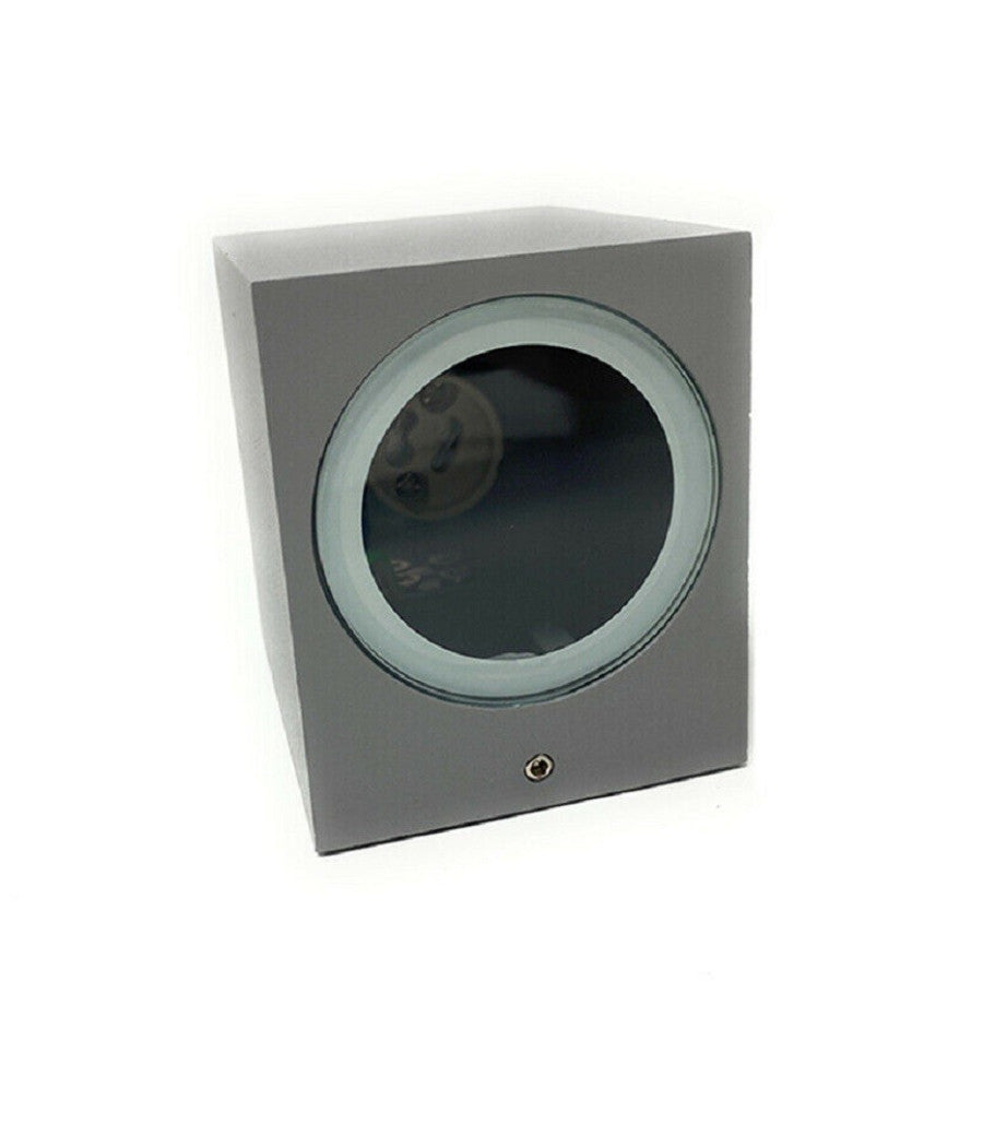 Applique A Parete Quadrato Lampada Muro Moderna Esterno Attacco Gu10 Ip65 Es54         